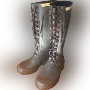 Tretorn women’s lace up rubber Rain Boots Size 7.5 (37 EU size)